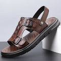 Sandalias para hombre al aire libre, zapatillas de verano al aire libre, zapatos de alta calidad, sandalias de cuero de verano 2025 para hombre, zapatos para caminar para hombre nuevo