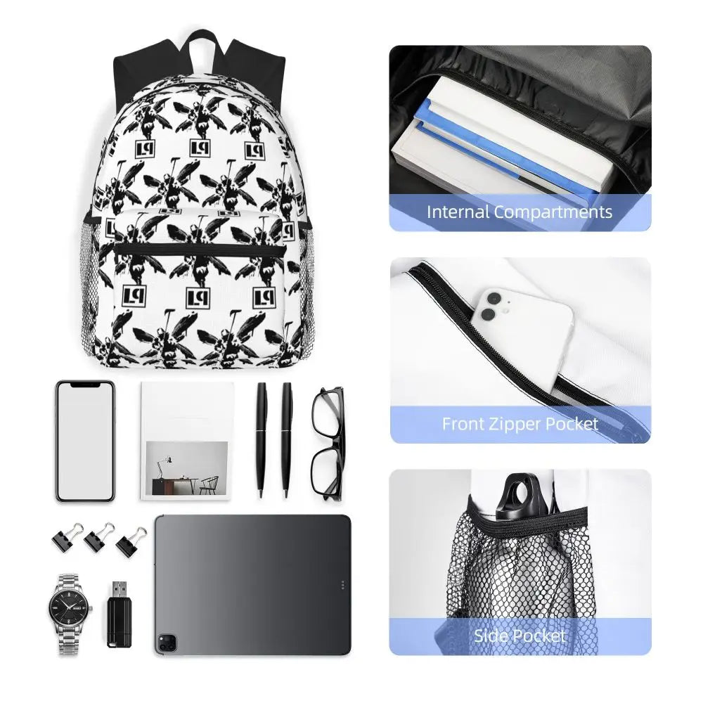 L-Linkin-S P-Park-S Band Mochila para estudiantes Mochila escolar Mochila de viaje para senderismo para niños y niñas Mochila de moda Bolsos de hombro