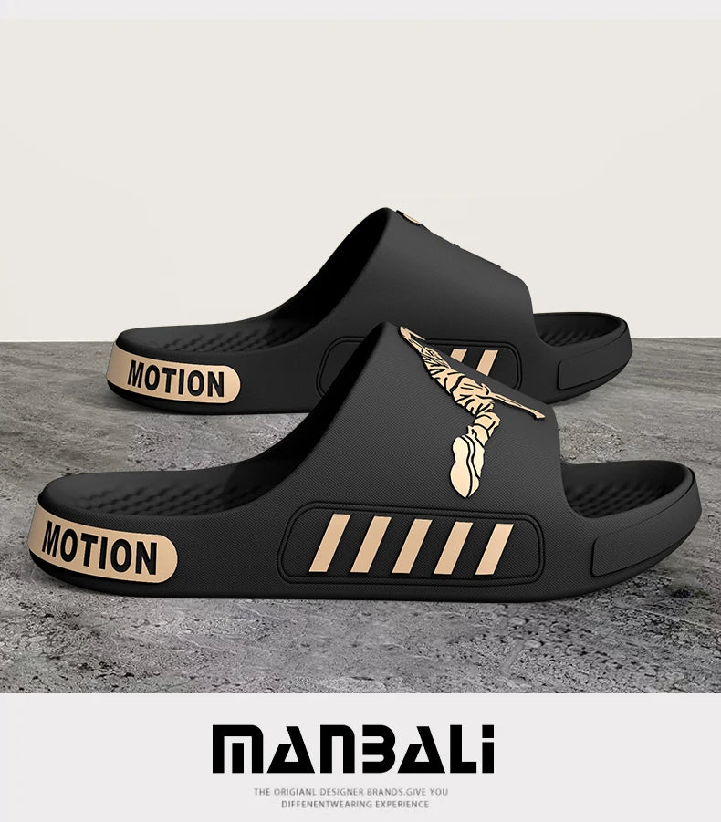 Zapatillas de hombre para uso al aire libre, casa de verano, ducha de suela gruesa, deportes antideslizantes, zapatillas frescas para refrescar