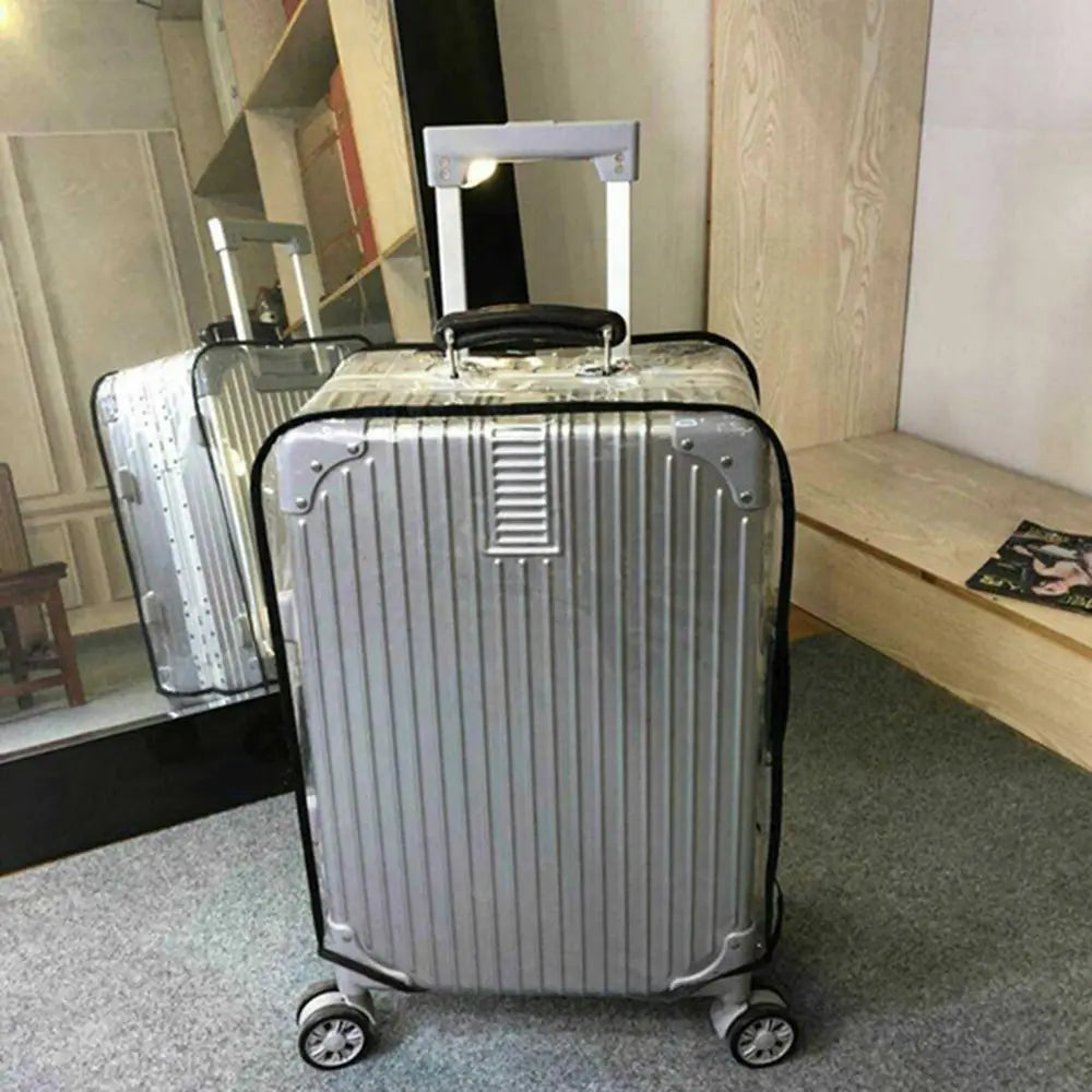 Funda protectora de equipaje de viaje de 16-28 pulgadas, cubierta protectora de equipaje impermeable de PVC, funda protectora transparente a prueba de polvo para equipaje