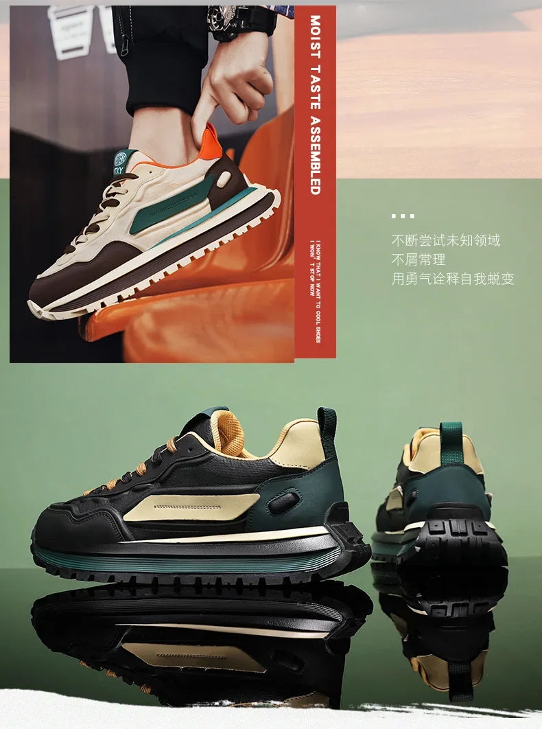 Zapatillas Deportivas Transpirables para Hombre, Primavera 2026, con Suela Suave Antideslizante, Blancas, Modernas, Estilo Casual