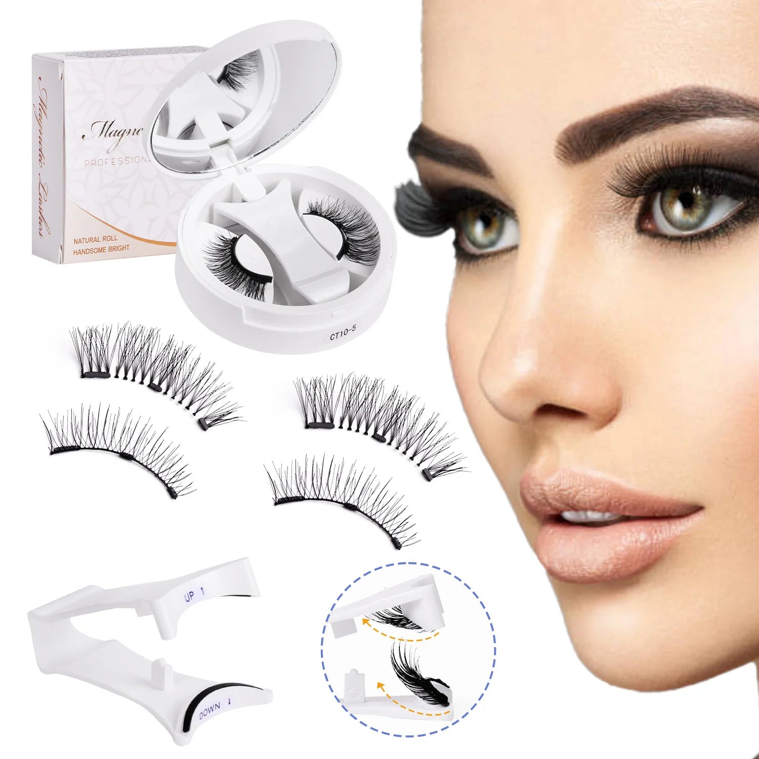 Magnetic Fake Eyelashes Set – Reusable 3D, No Glue, Waterproof