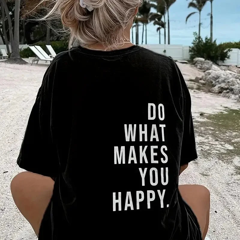 Camiseta con hombros descubiertos para mujer, Top informal Retro con estampado Floral, cuello redondo, manga corta, holgado, a la moda
