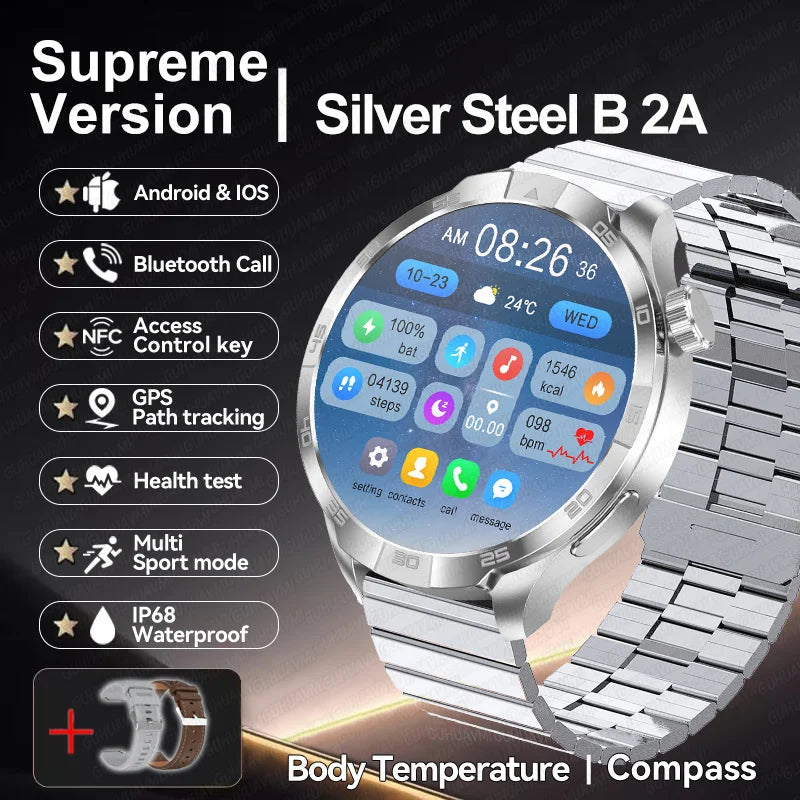 Smartwatch Deportivo con GPS y Brújula – AMOLED 1.85", NFC, IP68, Bluetooth 5.3, 14 Días de Batería