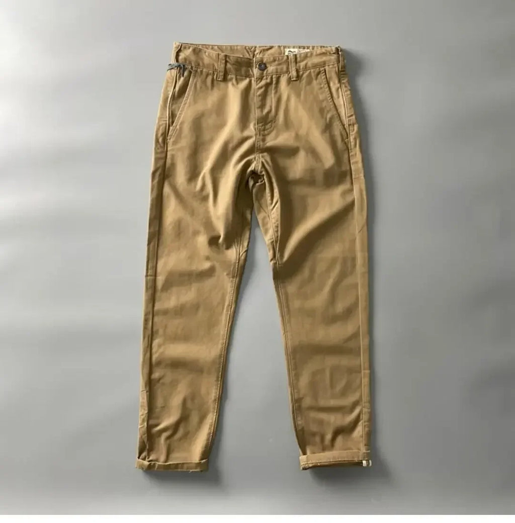 Pantalones Cargo resistentes de algodón puro de estilo americano para hombres, calzado informal de pierna recta holgada antisuciedad y antidesgaste
