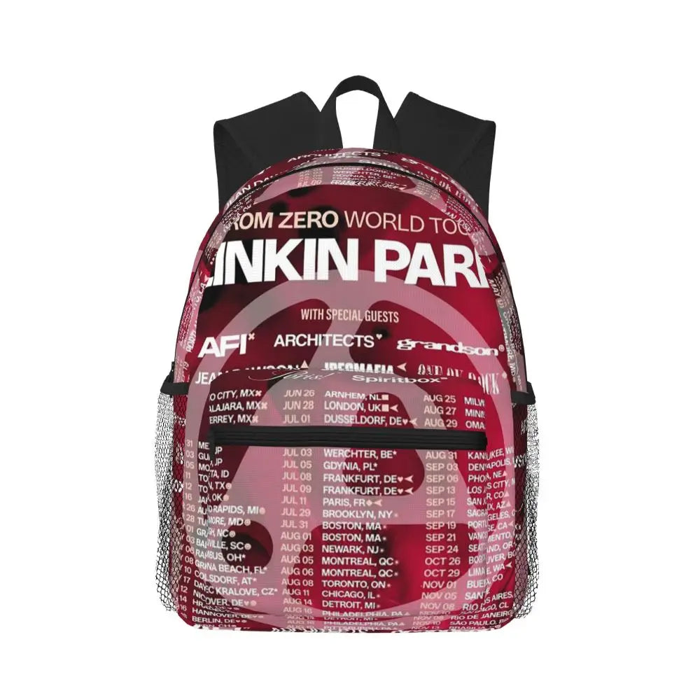L-Linkin-S P-Park-S Band Mochila para estudiantes Mochila escolar Mochila de viaje para senderismo para niños y niñas Mochila de moda Bolsos de hombro