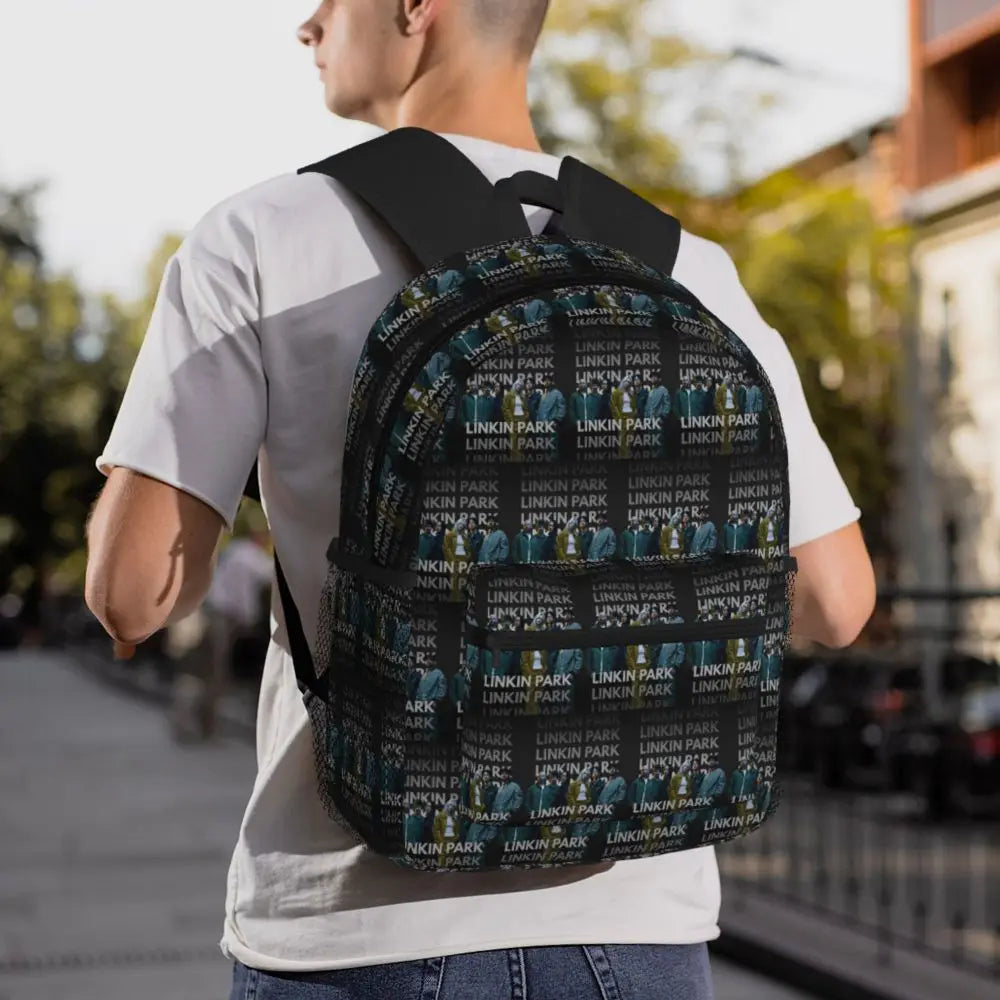 L-Linkin-S P-Park-S Band Mochila para estudiantes Mochila escolar Mochila de viaje para senderismo para niños y niñas Mochila de moda Bolsos de hombro