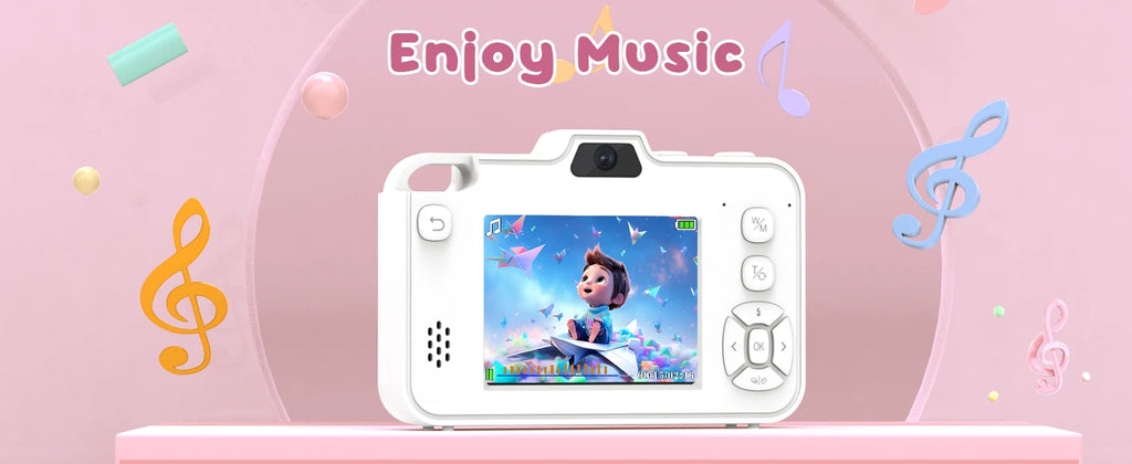 Cámara Digital para Niños 48MP – Doble Lente, Video 1080P, Zoom 16x, Juegos, Batería 600mAh