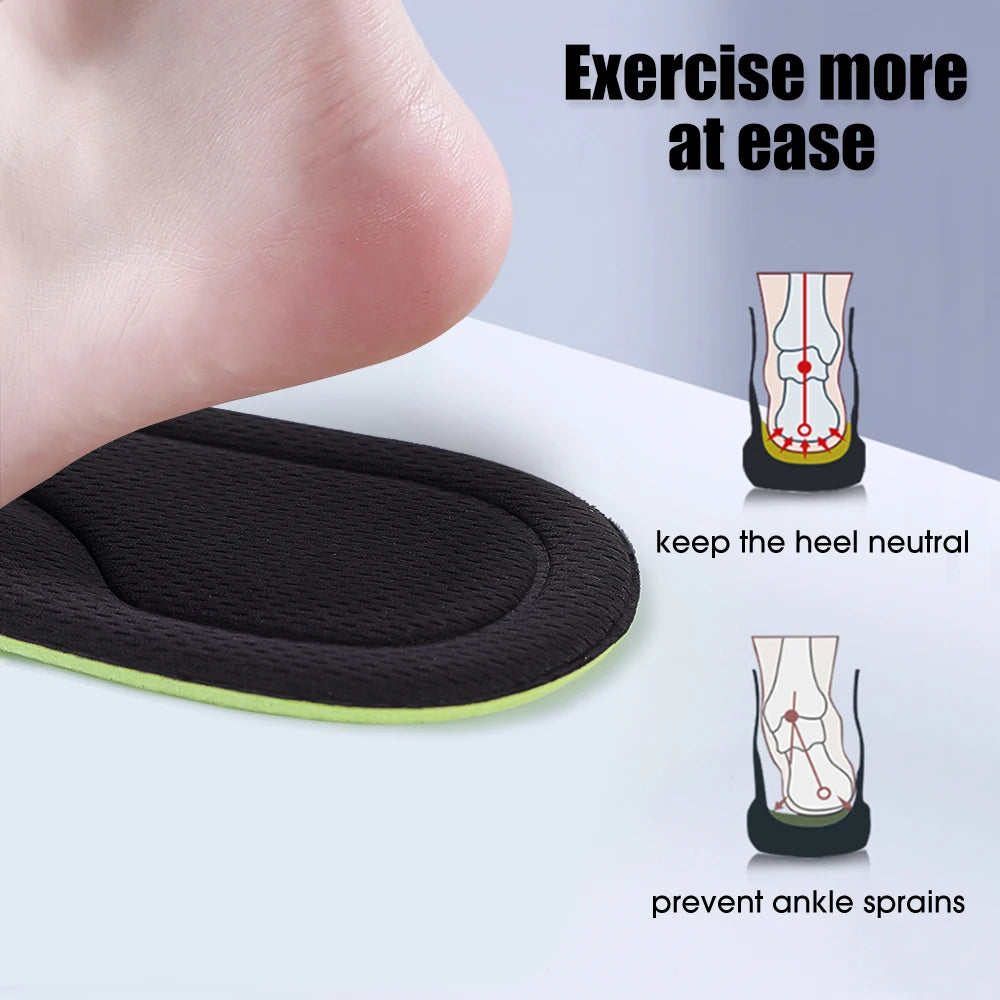 Plantillas ortopédicas de espuma viscoelástica suave, plantillas desodorantes negras para zapatos deportivos, absorbe el sudor, accesorios antibacterianos para zapatos, 2/10 Uds.