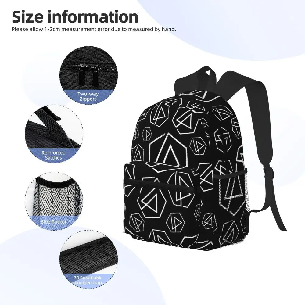 L-Linkin-S P-Park-S Band Mochila para estudiantes Mochila escolar Mochila de viaje para senderismo para niños y niñas Mochila de moda Bolsos de hombro