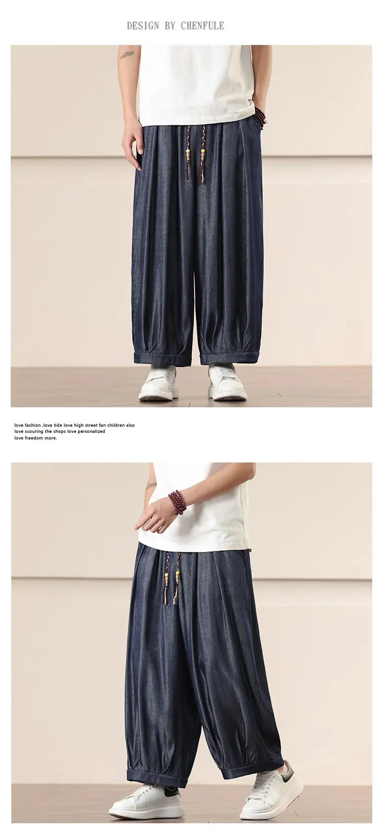 Pantalones Anchos Holgados de Hombre Estilo Chino para Primavera 2026, Pantalones Harem Casuales de Nueve Puntos para Hombre, Joggers Hip Hop de Otoño