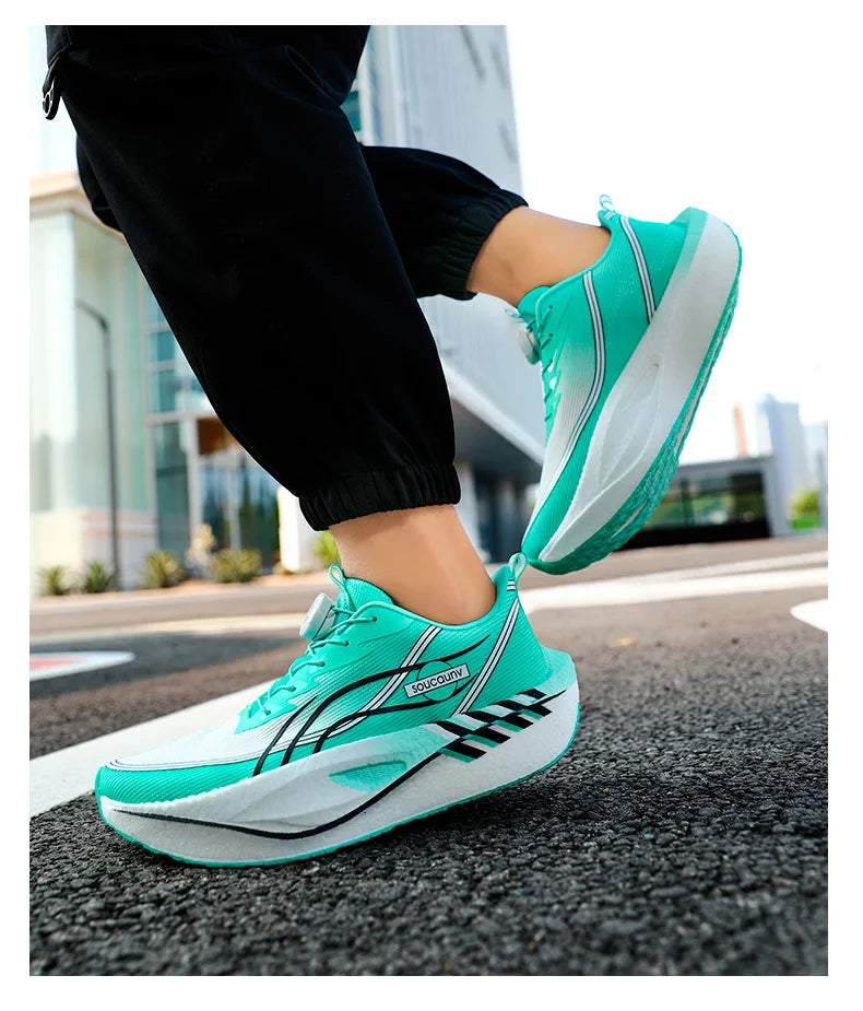 Zapatillas para Correr Profesionales con Placa de Carbono para Fitness, Maratón, Deportivas Ligeras para Hombre, Cómodas y Antideslizantes para Mujer