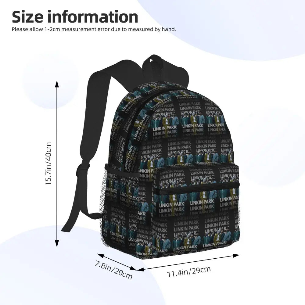 L-Linkin-S P-Park-S Band Mochila para estudiantes Mochila escolar Mochila de viaje para senderismo para niños y niñas Mochila de moda Bolsos de hombro