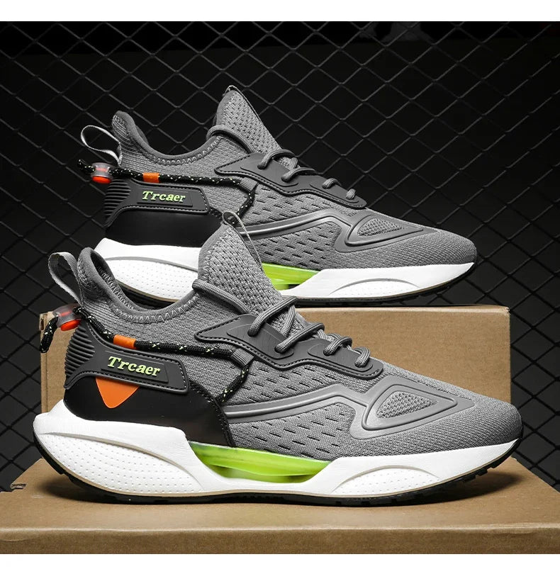 Zapatillas de deporte para hombre, zapatillas para correr de alta calidad con zapato de palomitas de maíz, cómodas zapatillas Unisex para correr, caminar, tenis informales, transpirables y ligeras