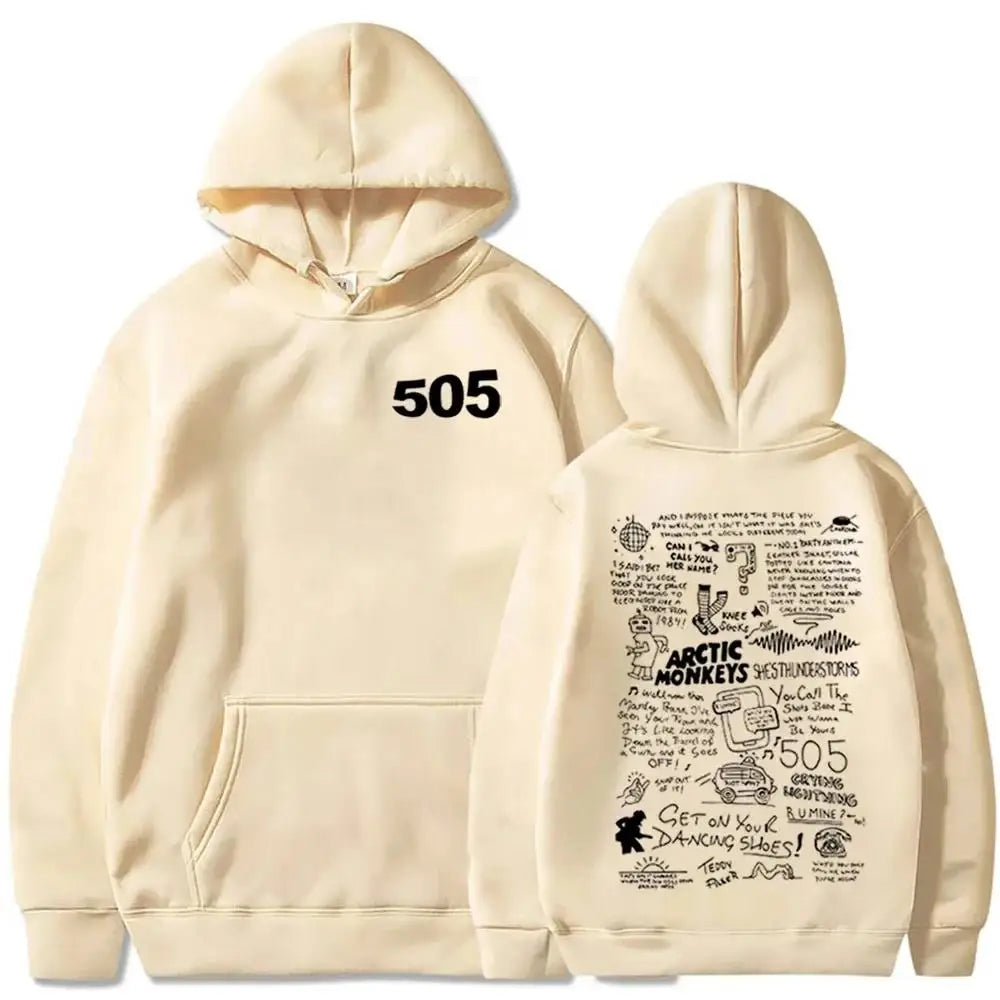 505 Sudadera con capucha Arctic Monkeys Música Sudadera con capucha Arctic Monkeys Merch Regalo para Arctic Monkeys Fan Jersey Tops Streetwear Unisex