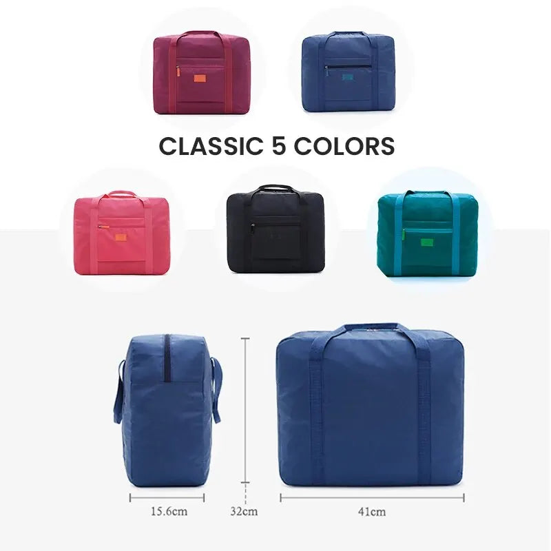 Bolsa de Viaje Ligera y Plegable, Bolsa de Mano Unisex, Equipaje de Mano para Fines de Semana, Estancias Cortas, Viajes, Bolsas Organizadoras de Maletas