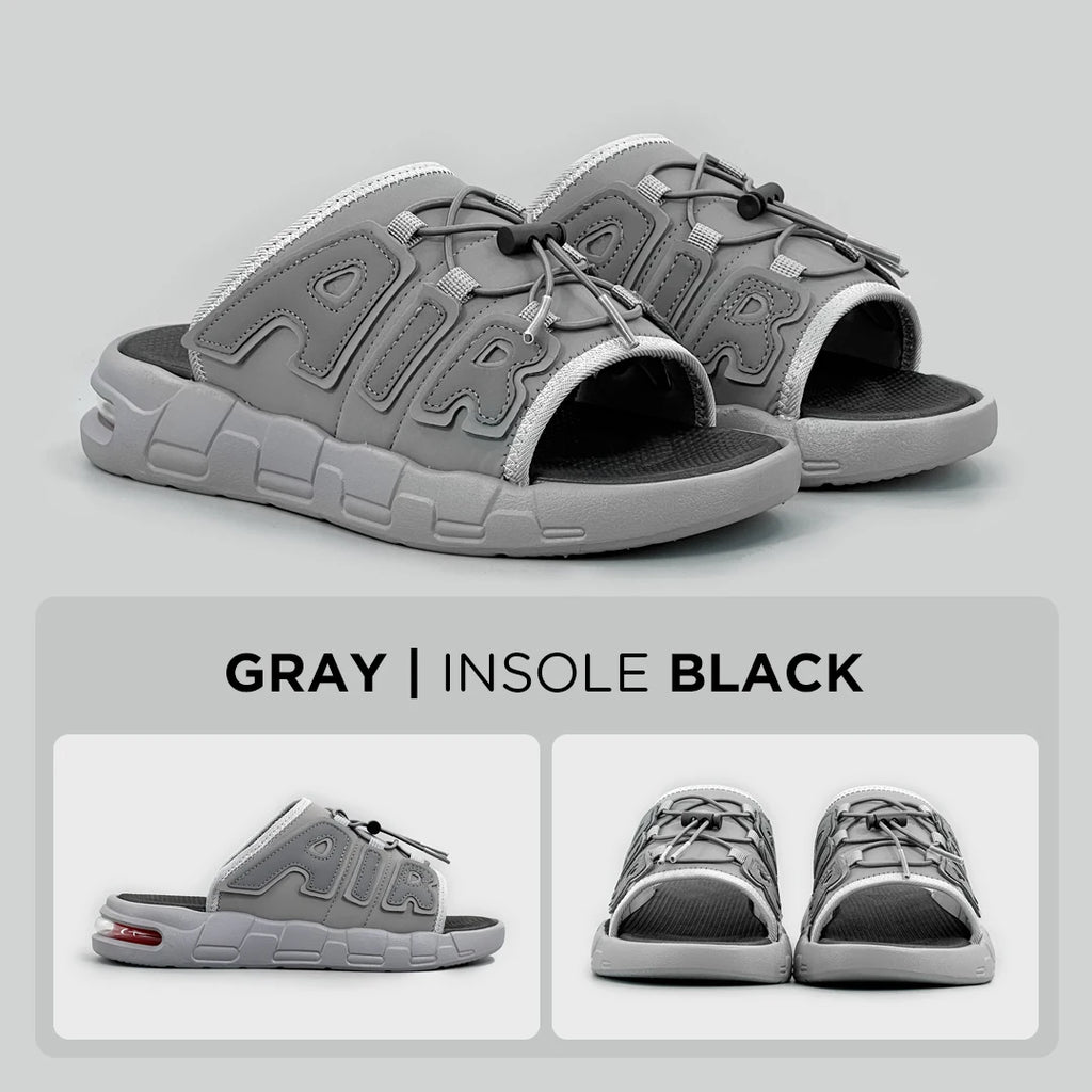 Zapatillas de Hombre con diseño de cojín de aire, novedad de verano, Zapatillas deportivas antideslizantes suaves de PVC para Hombre, Chanclas para Hombre