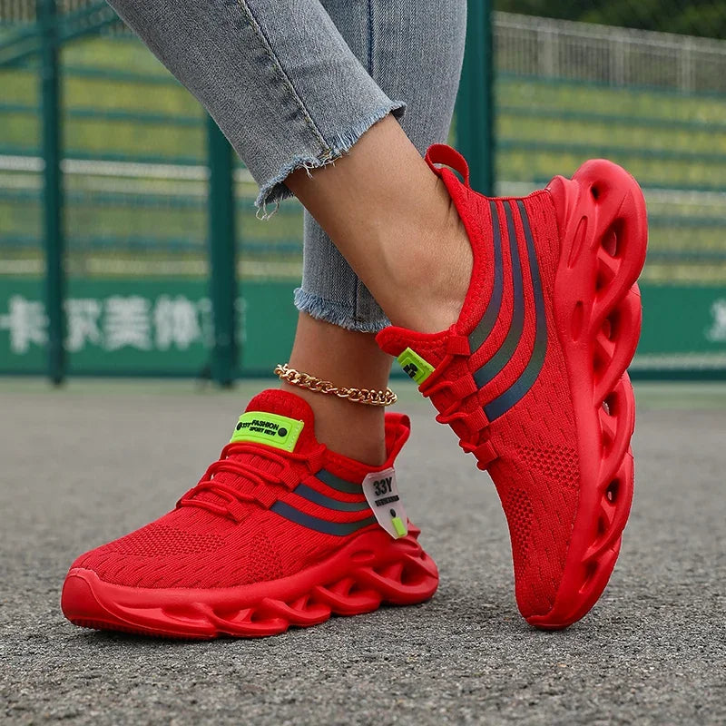 Zapatillas de deporte de malla para hombre, Calzado cómodo y ligero para senderismo al aire libre, transpirable, a la moda, zapatos informales para correr, Tenis