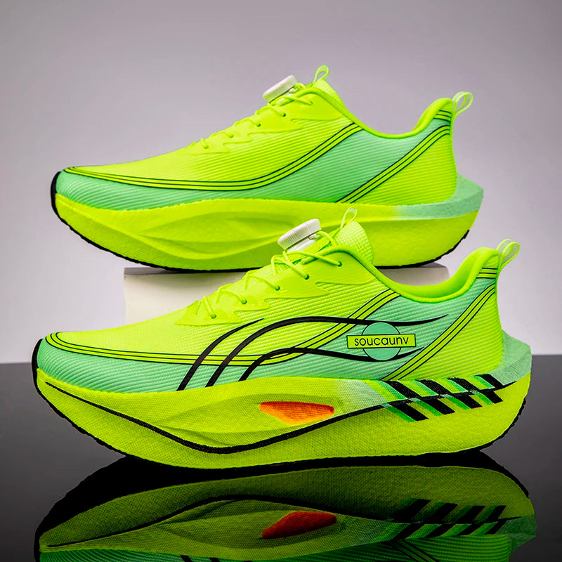 Zapatillas para Correr Profesionales con Placa de Carbono para Fitness, Maratón, Deportivas Ligeras para Hombre, Cómodas y Antideslizantes para Mujer