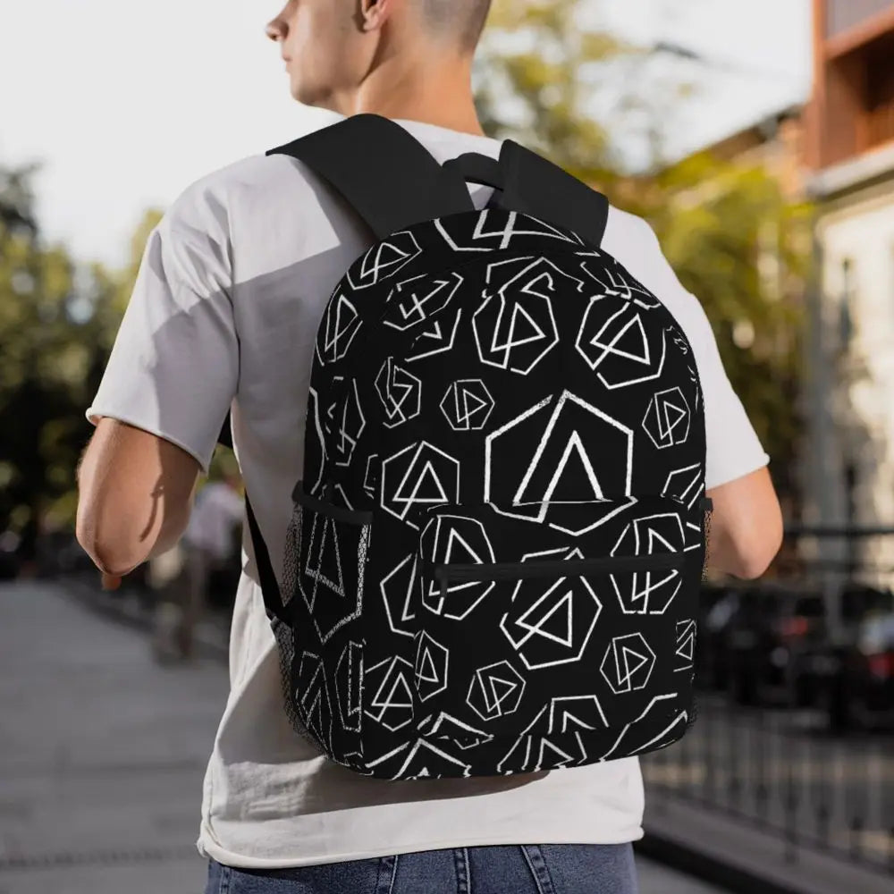L-Linkin-S P-Park-S Band Mochila para estudiantes Mochila escolar Mochila de viaje para senderismo para niños y niñas Mochila de moda Bolsos de hombro
