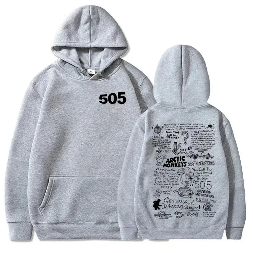 505 Sudadera con capucha Arctic Monkeys Música Sudadera con capucha Arctic Monkeys Merch Regalo para Arctic Monkeys Fan Jersey Tops Streetwear Unisex