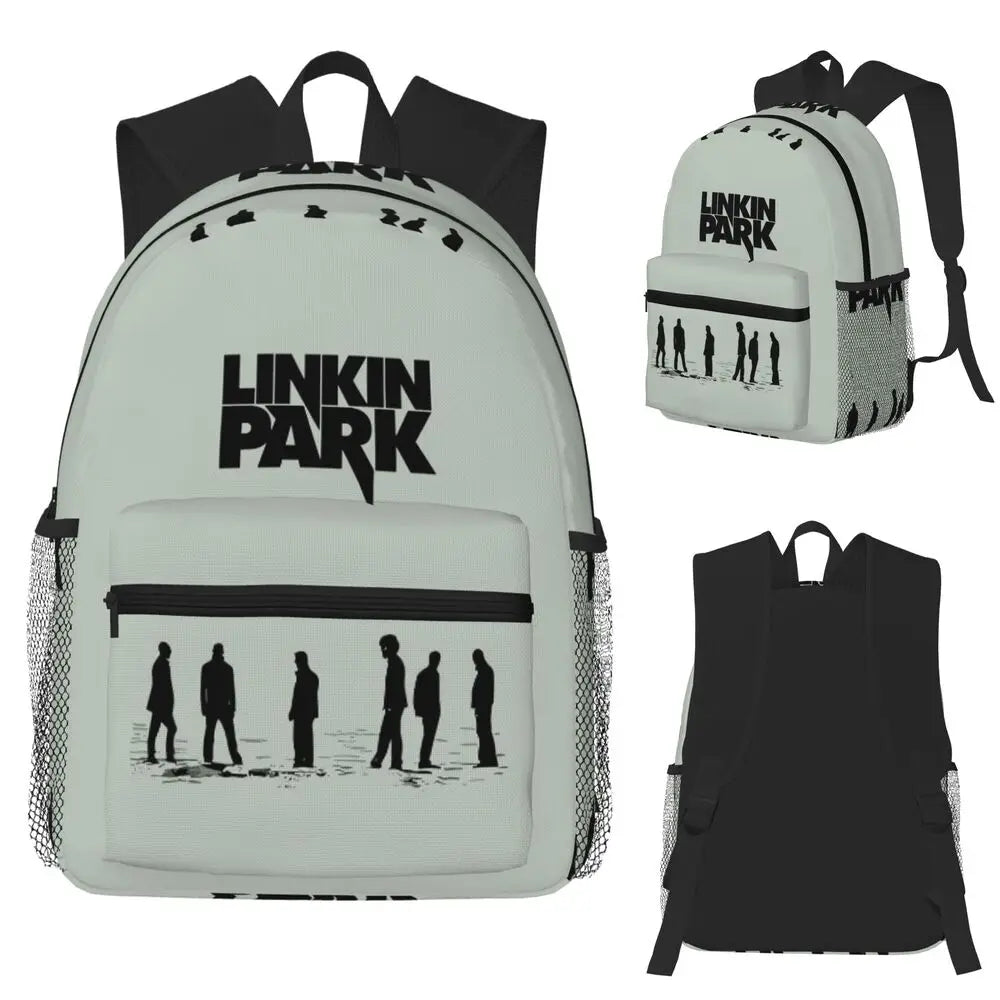 L-Linkin-S P-Park-S Band Mochila para estudiantes Mochila escolar Mochila de viaje para senderismo para niños y niñas Mochila de moda Bolsos de hombro