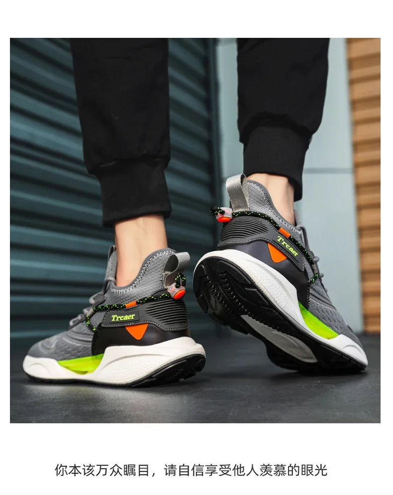 Zapatillas de deporte para hombre, zapatillas para correr de alta calidad con zapato de palomitas de maíz, cómodas zapatillas Unisex para correr, caminar, tenis informales, transpirables y ligeras