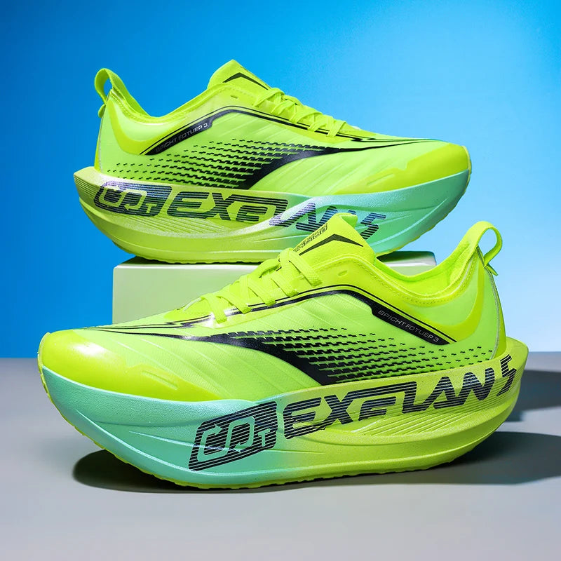 Zapatillas de Running para Hombre con Placa de Carbono, Ultraligeras, Transpirables, con Amortiguación, Antideslizantes, para Maratón, Carreras, Entrenamiento