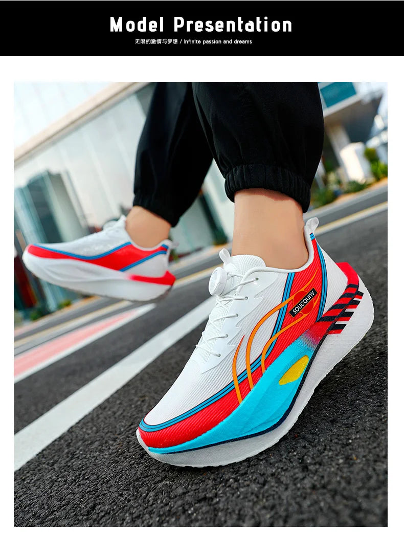 Zapatillas para Correr Profesionales con Placa de Carbono para Fitness, Maratón, Deportivas Ligeras para Hombre, Cómodas y Antideslizantes para Mujer