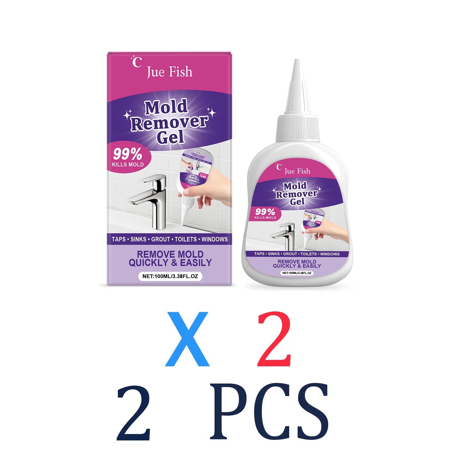 Gel Quitamanchas de Moho Activo – Baño, Cocina, Azulejos y Juntas, 100ml