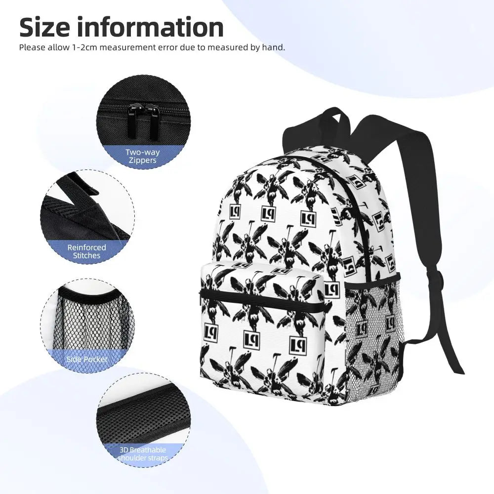 L-Linkin-S P-Park-S Band Mochila para estudiantes Mochila escolar Mochila de viaje para senderismo para niños y niñas Mochila de moda Bolsos de hombro