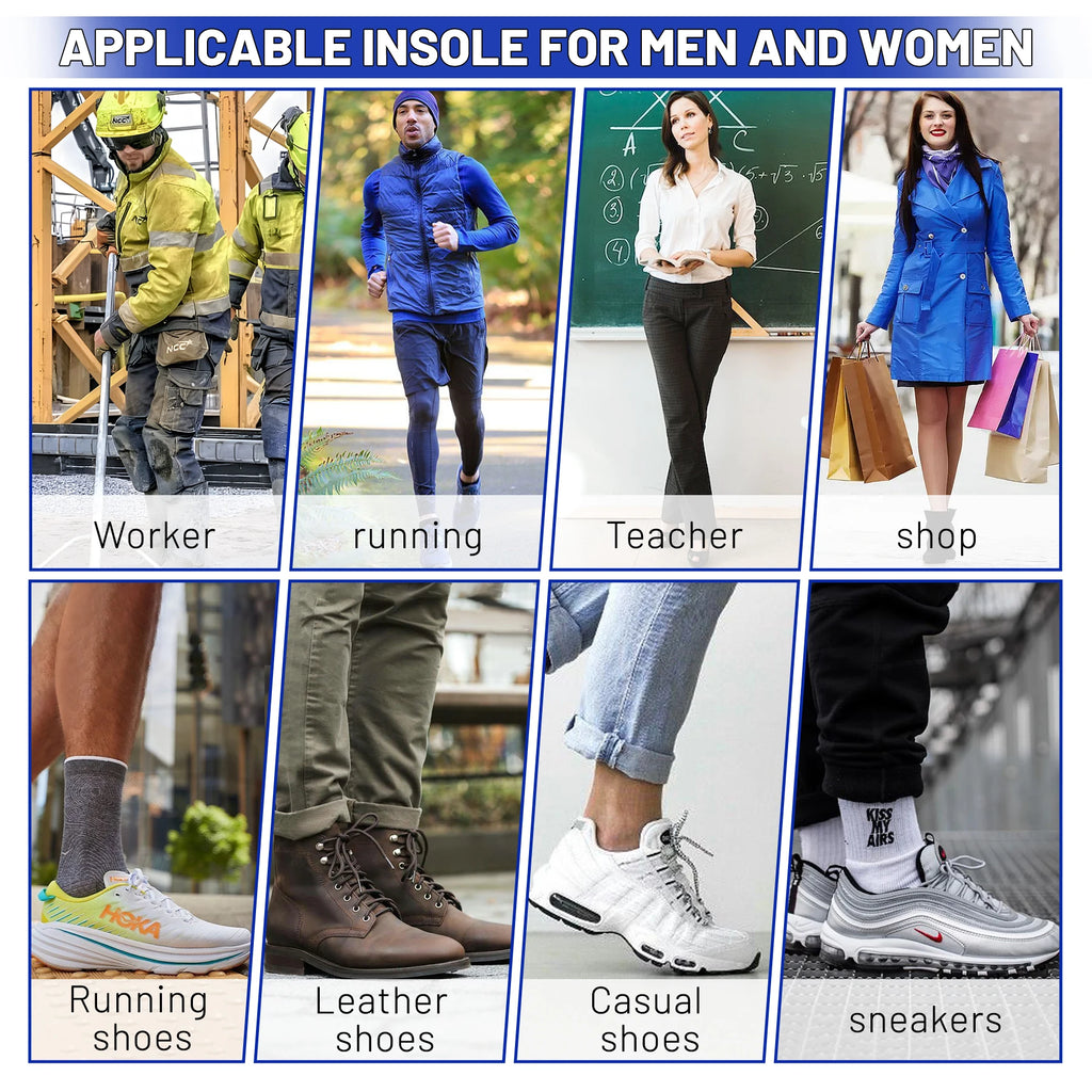 IFitna-plantilla ortopédica para fascitis Plantar y metatarso, plantilla para aliviar el dolor, pies planos, soporte para arco alto, para hombre y mujer, de pie, todo el día