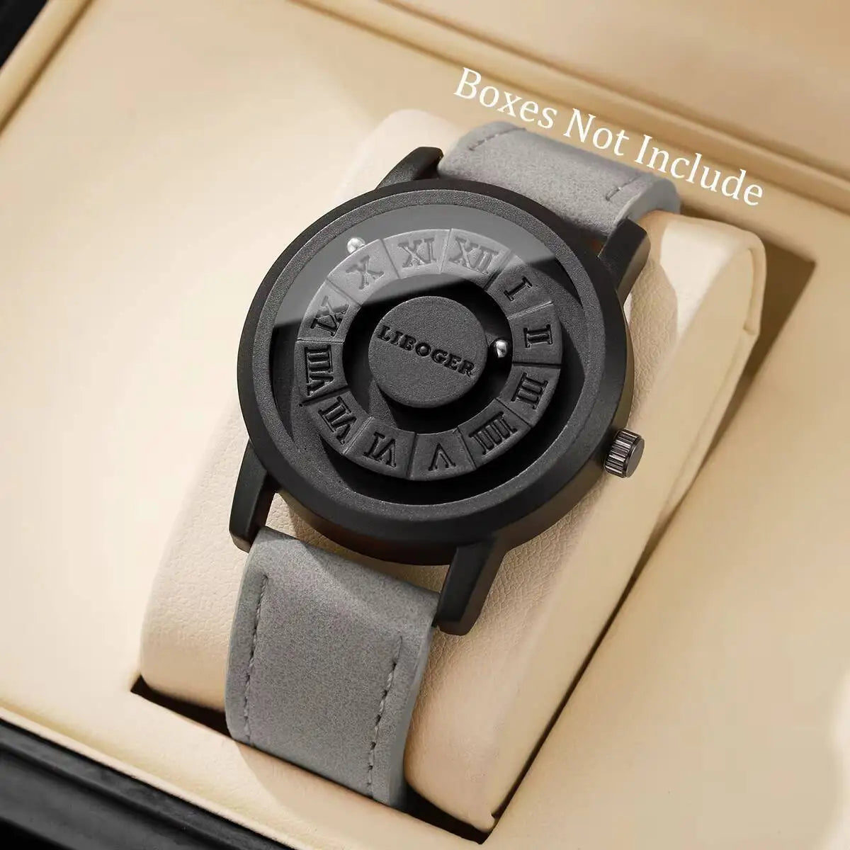 Relojes deportivos con suspensión magnética para hombre, relojes de pulsera de cuarzo informales para hombre, reloj Masculino (sin caja)