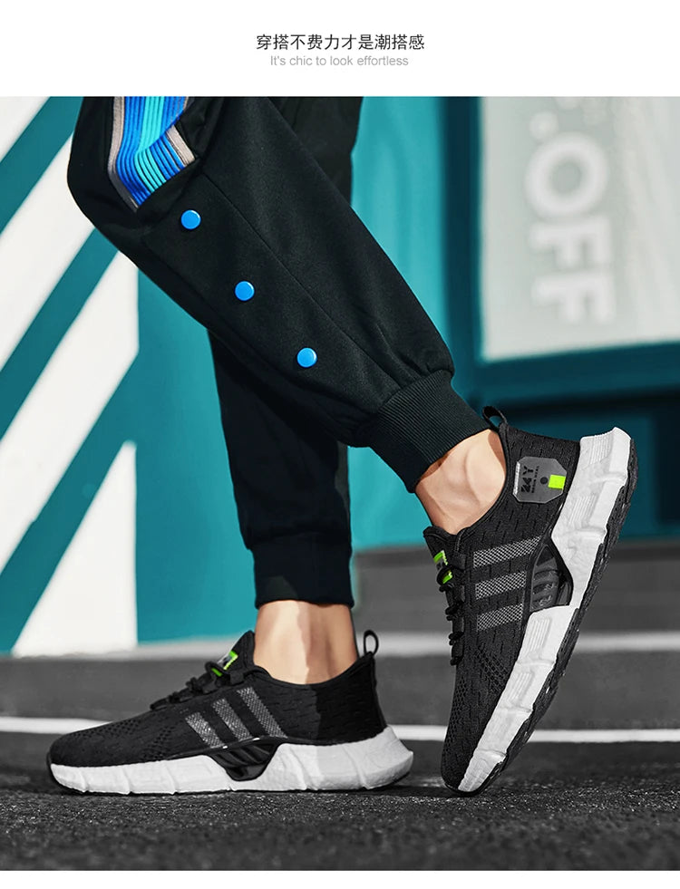 Zapatillas de deporte ligeras a la moda para hombre, zapatos deportivos cómodos y transpirables para caminar, calzado informal para correr, tenis, entrenamiento de gimnasia