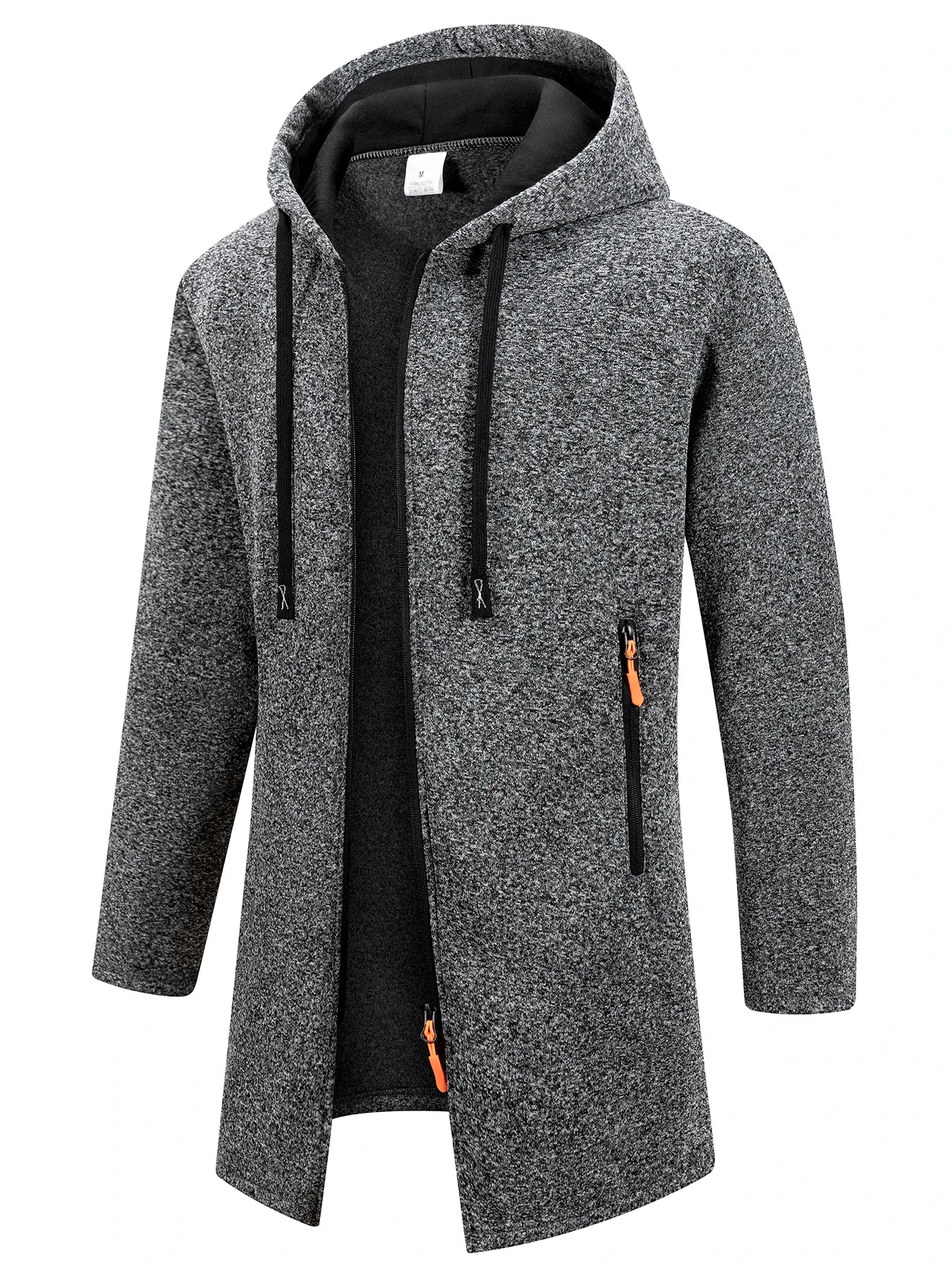 Chaqueta cálida de lana con cremallera para hombre, sudaderas de manga larga con cremallera, chaqueta con capucha, abrigo, ropa de calle cálida, otoño e invierno