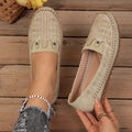 Goreyodoly, mocasines para mujer, diseño floral hueco, zapatos planos sin cordones, transpirables, ligeros, informales, para caminar, suaves y antideslizantes