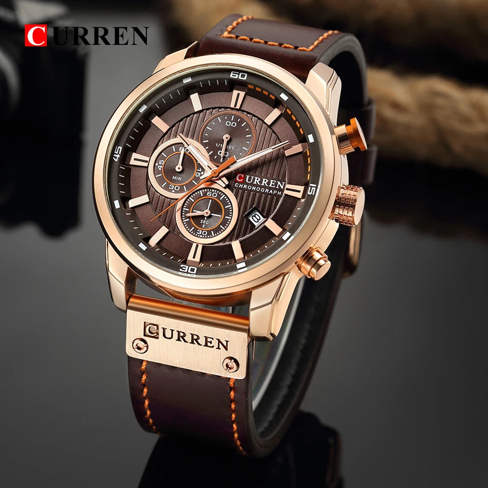 Reloj de Pulsera CURREN 8291 para Hombre, Cronógrafo de Cuarzo, Estilo Casual, Deportivo, Militar, de Moda, para Caballero