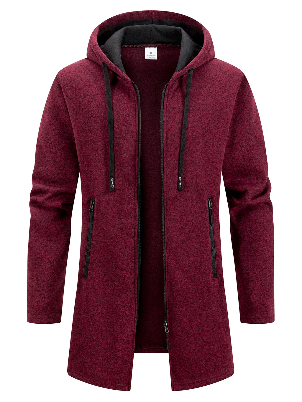 Chaqueta cálida de lana con cremallera para hombre, sudaderas de manga larga con cremallera, chaqueta con capucha, abrigo, ropa de calle cálida, otoño e invierno