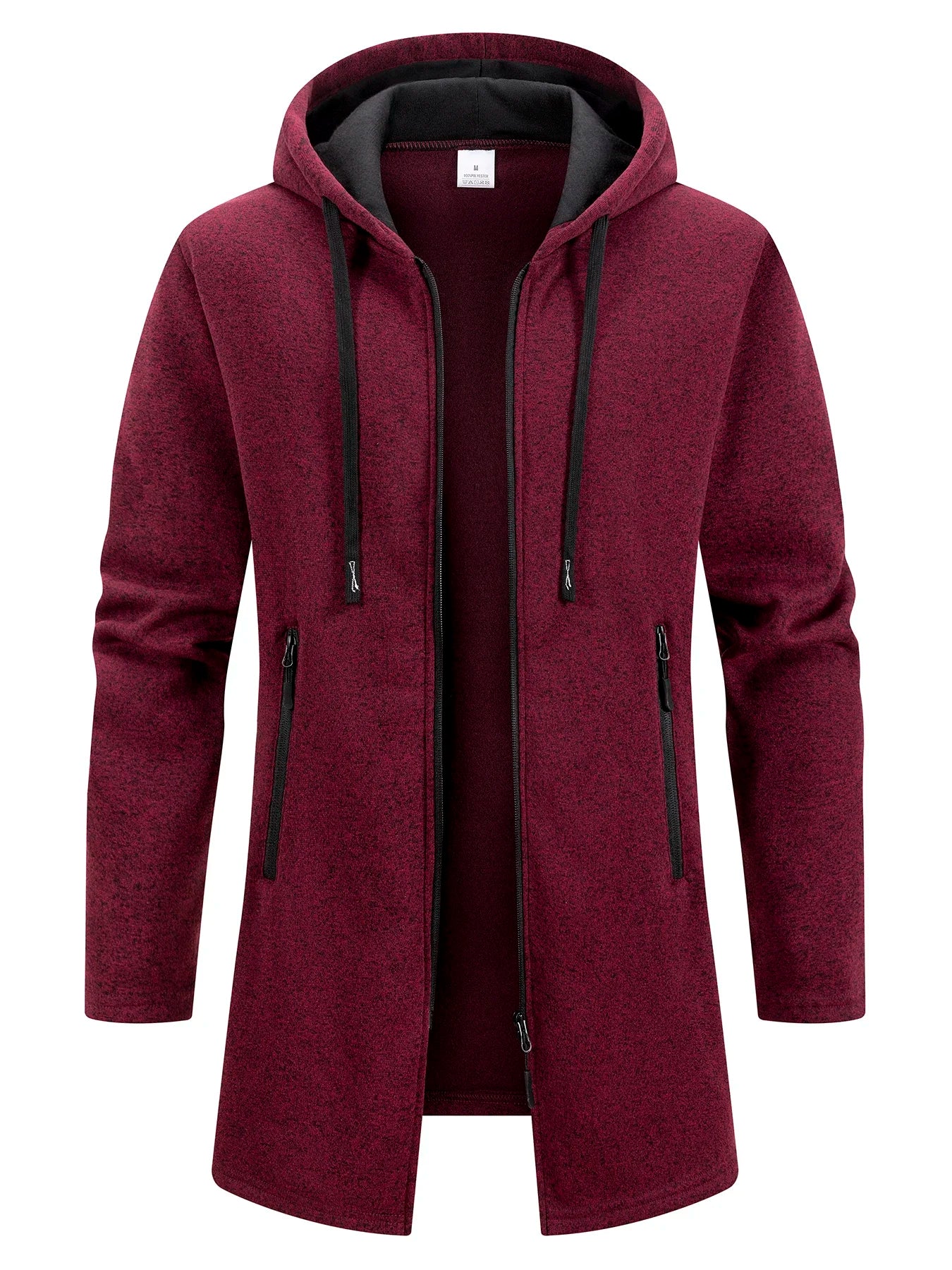 Chaqueta cálida de lana con cremallera para hombre, sudaderas de manga larga con cremallera, chaqueta con capucha, abrigo, ropa de calle cálida, otoño e invierno