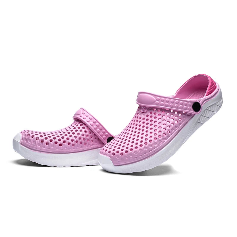 Sandalias de playa Unisex a la moda para hombre, zapatillas antideslizantes de suela gruesa, chanclas ligeras de verano, zapatos de jardín para hombre y mujer
