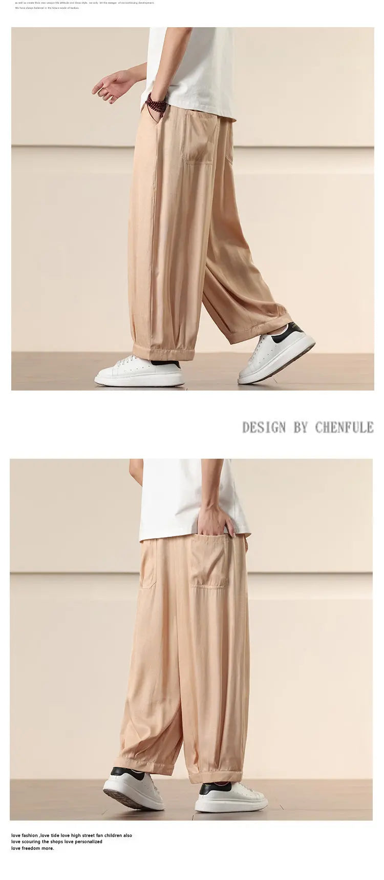 Pantalones Anchos Holgados de Hombre Estilo Chino para Primavera 2026, Pantalones Harem Casuales de Nueve Puntos para Hombre, Joggers Hip Hop de Otoño