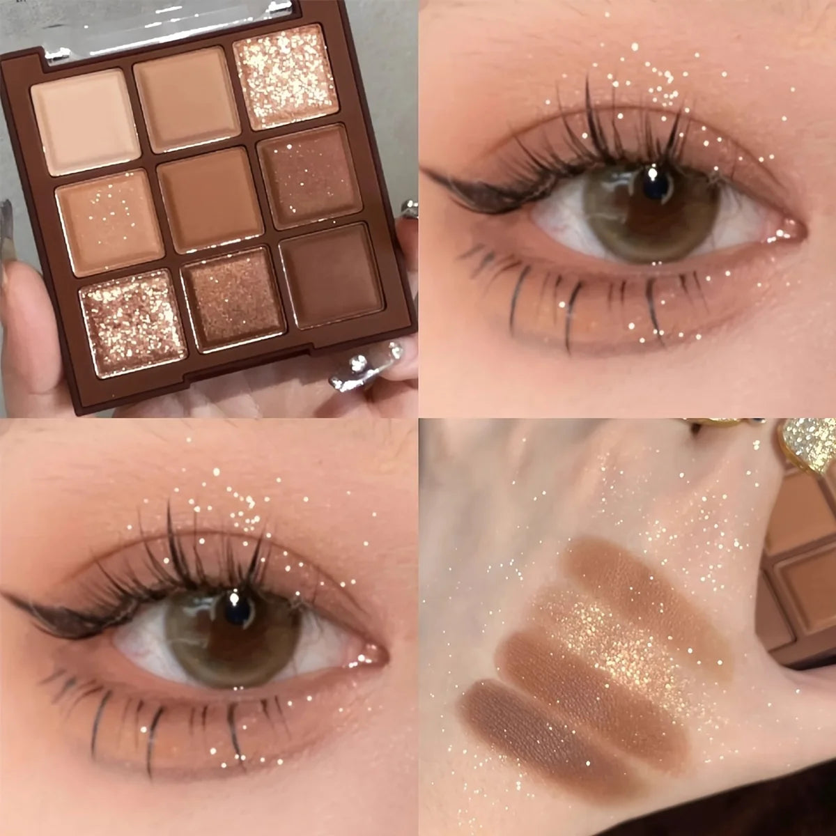 2024 Mocha Chocolate 9 colores paleta de sombra de ojos mate nacarado brillo acabado maquillaje paleta de sombra de ojos de Chocolate