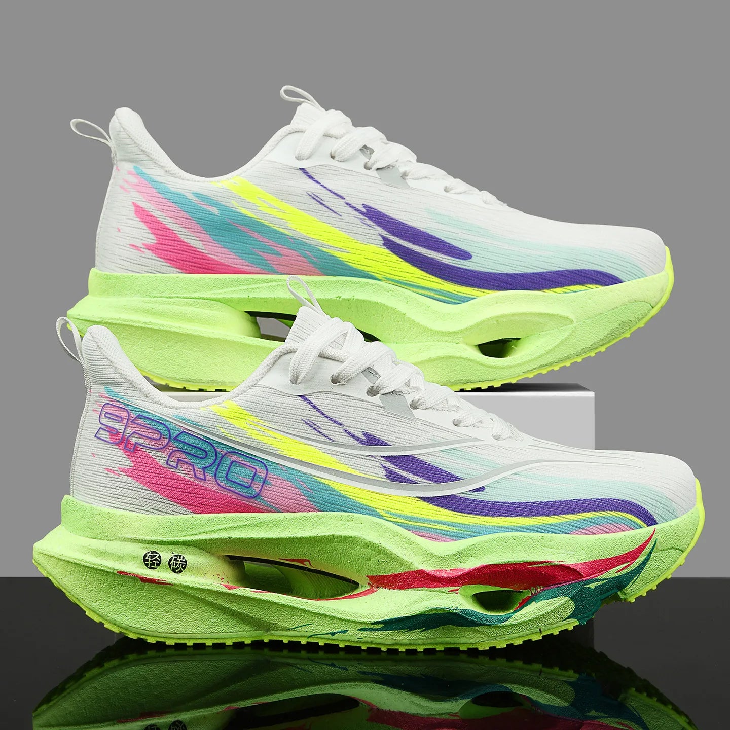 Zapatillas Deportivas para Hombre, Especializadas para Maratón, con Placa de Carbono, Transpirables, Ligeras, Cómodas, Antideslizantes, para Mujer
