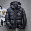 Parkas de invierno de alta calidad para hombre, cortavientos, Parkas de plumón de pato blanco, chaquetas cálidas gruesas con capucha de camuflaje para nieve, abrigo
