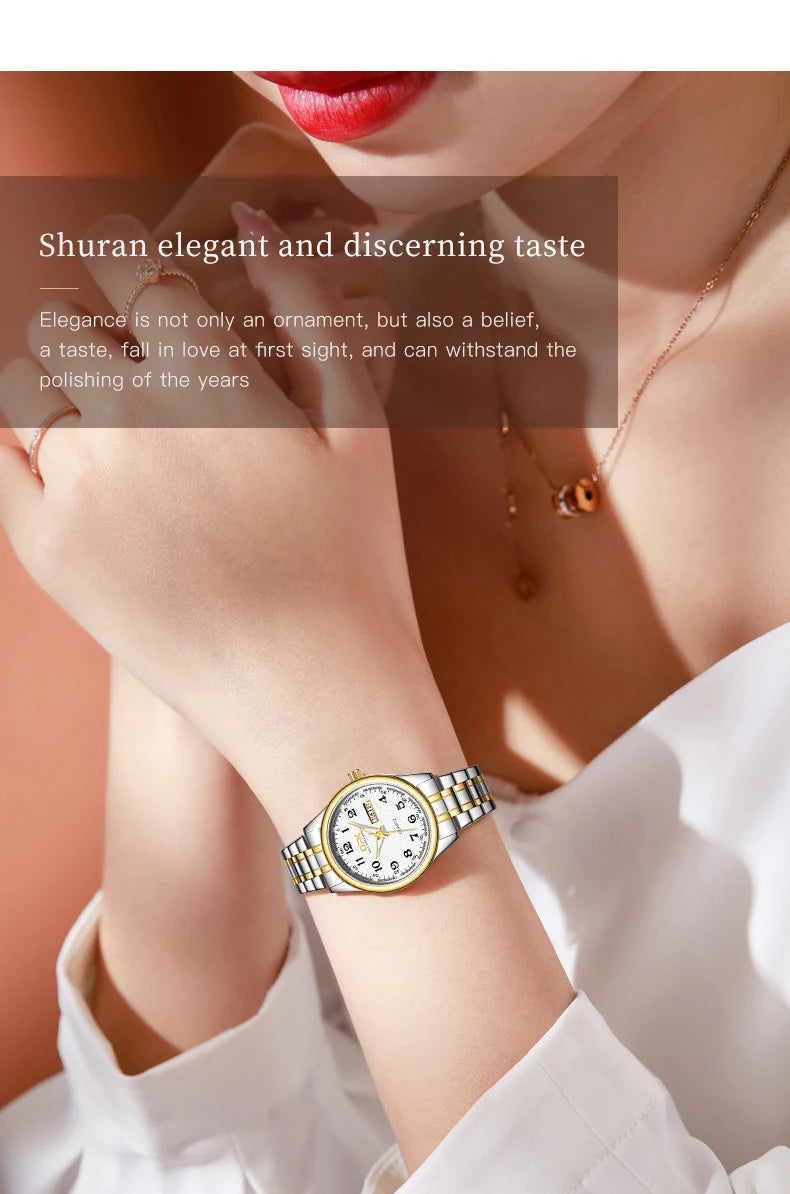 Reloj OPK 8110 para Mujer, Reloj de cuarzo resistente al agua, Reloj clásico de marca de lujo para Mujer, relojes con correa de acero inoxidable, Reloj para Mujer