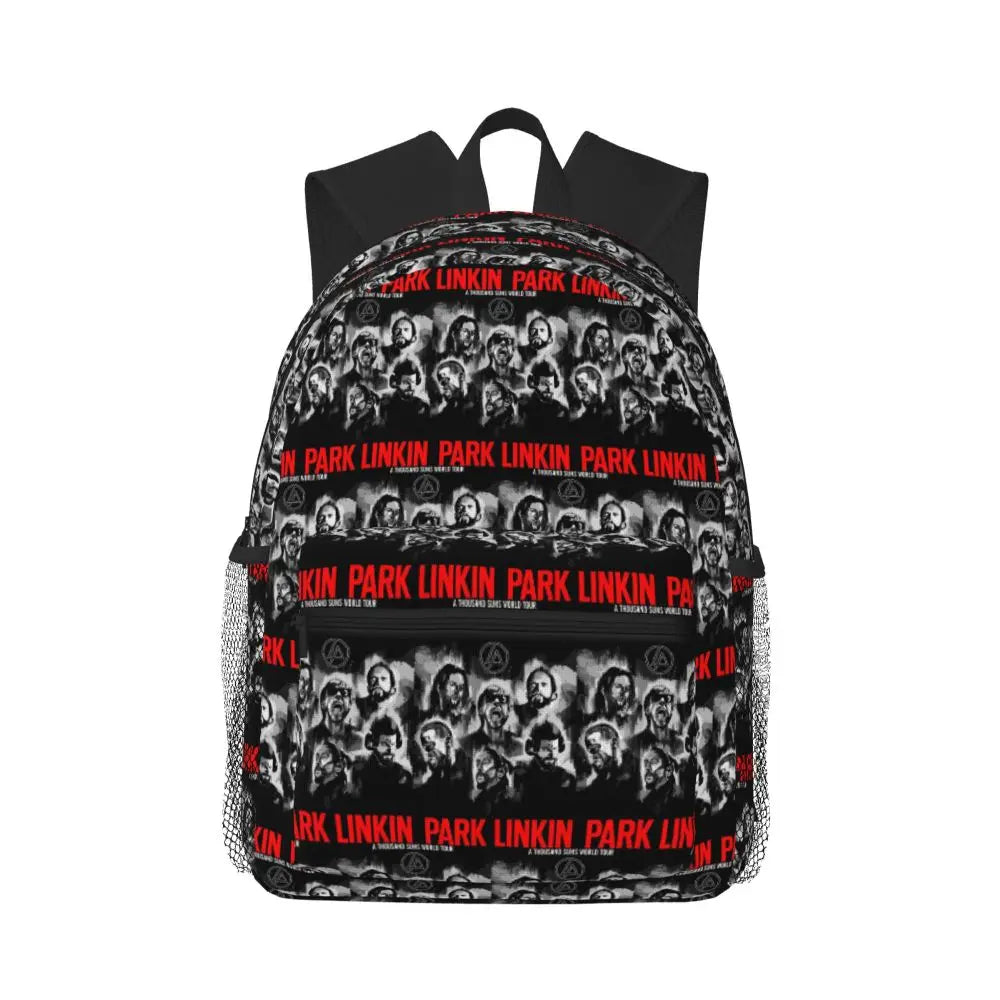 L-Linkin-S P-Park-S Band Mochila para estudiantes Mochila escolar Mochila de viaje para senderismo para niños y niñas Mochila de moda Bolsos de hombro