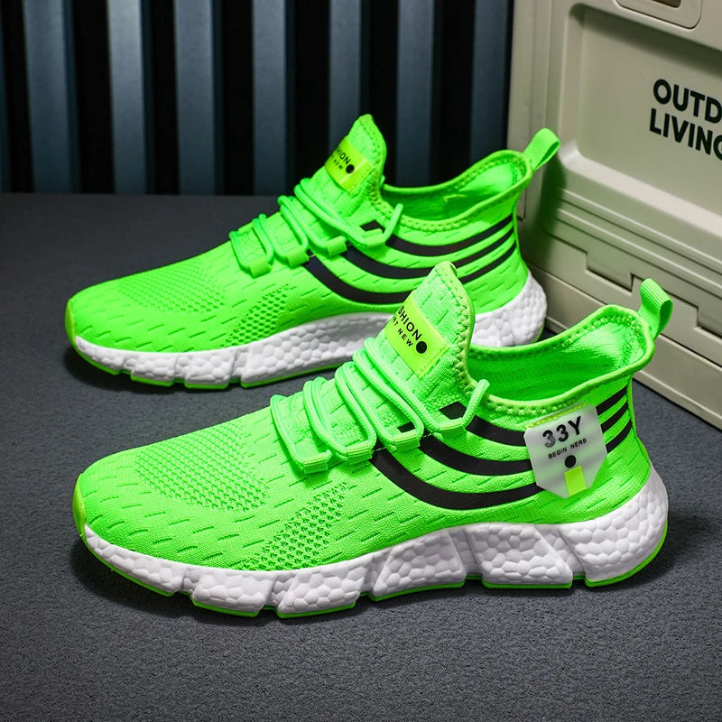 2025 zapatos para hombre, zapatillas transpirables para correr para hombre, zapatos de malla cómodos y ligeros para exteriores, zapatillas para caminar Unisex para mujer