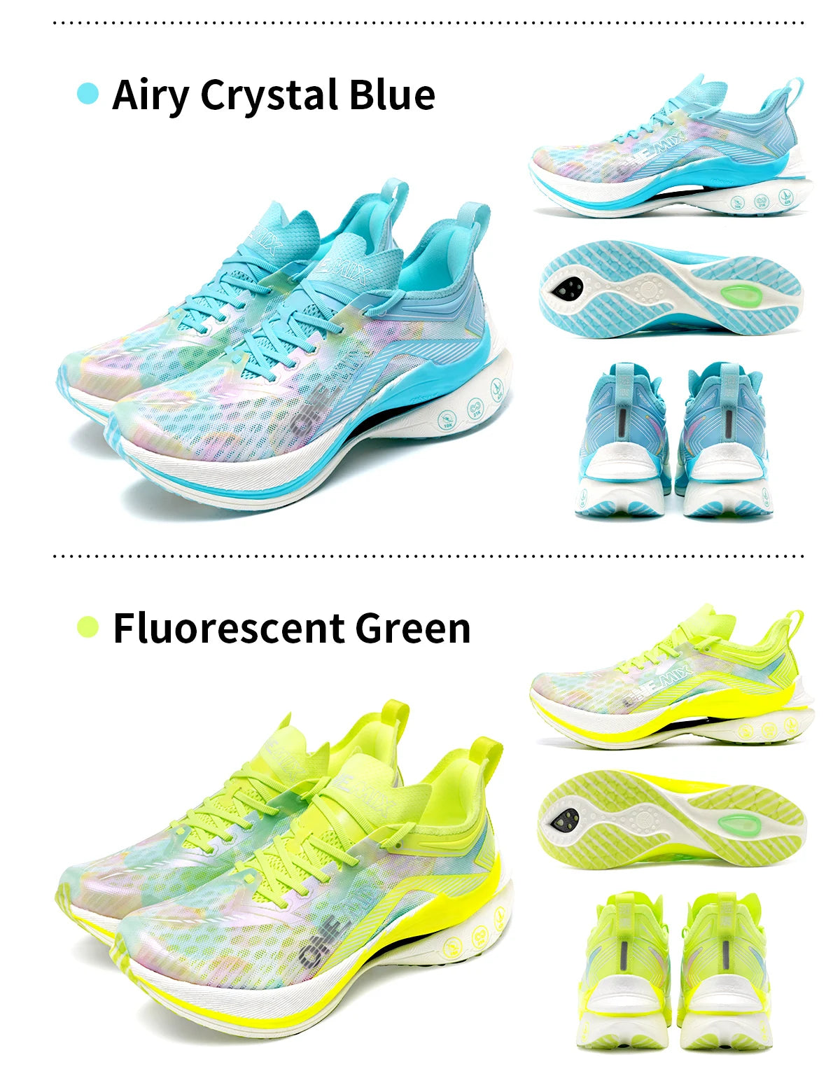 ONEMIX Trail Racing zapatillas para correr cojín malla transpirable estable usable placa de carbono al aire libre maratón deporte entrenamiento zapatillas