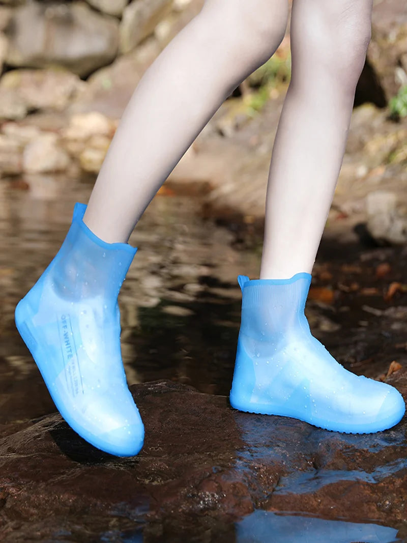 Cubrezapatos de Silicona Impermeables, Cubrebotas de Lluvia Antideslizantes, Cubrecalzado Unisex de Goma Resistente al Agua para Días Lluviosos
