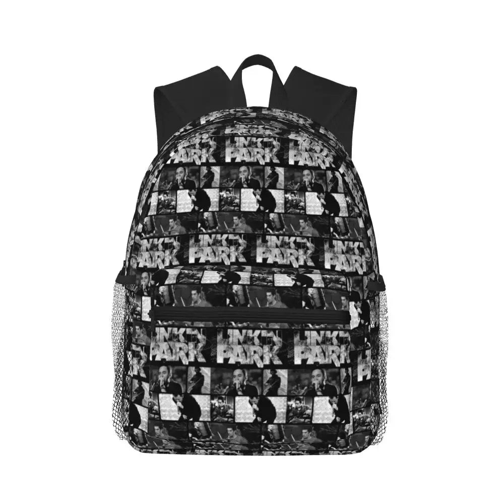 L-Linkin-S P-Park-S Band Mochila para estudiantes Mochila escolar Mochila de viaje para senderismo para niños y niñas Mochila de moda Bolsos de hombro